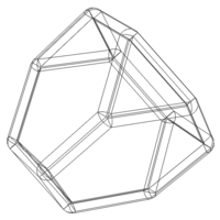 Wireframe Shape Truncated Tetrahedron - Thumbnail 3