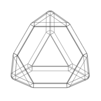 Wireframe Shape Truncated Tetrahedron - Thumbnail 4