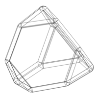 Wireframe Shape Truncated Tetrahedron - Thumbnail 5