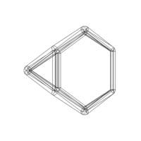Wireframe Shape Truncated Tetrahedron - Thumbnail 9