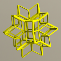 Wireframe Shape Rhombic Hexecontahedron - Thumbnail 1
