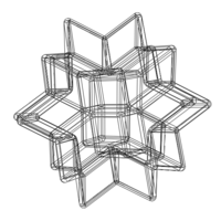 Wireframe Shape Rhombic Hexecontahedron - Thumbnail 4