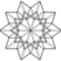 Wireframe Shape Rhombic Hexecontahedron - Thumbnail 6