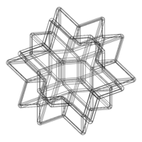 Wireframe Shape Rhombic Hexecontahedron - Thumbnail 7