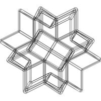 Wireframe Shape Rhombic Hexecontahedron - Thumbnail 8