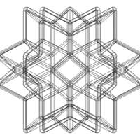 Wireframe Shape Rhombic Hexecontahedron - Thumbnail 10
