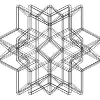 Wireframe Shape Rhombic Hexecontahedron - Thumbnail 12