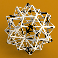 Wireframe Shape Compound of Five Octahedra - Thumbnail 1