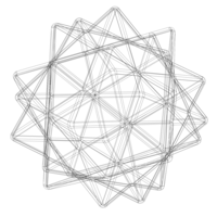 Wireframe Shape Compound of Five Octahedra - Thumbnail 3