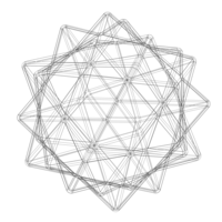 Wireframe Shape Compound of Five Octahedra - Thumbnail 4