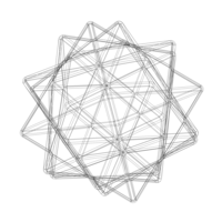 Wireframe Shape Compound of Five Octahedra - Thumbnail 5