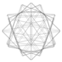 Wireframe Shape Compound of Five Octahedra - Thumbnail 6