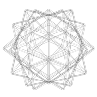 Wireframe Shape Compound of Five Octahedra - Thumbnail 7