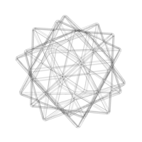 Wireframe Shape Compound of Five Octahedra - Thumbnail 9