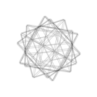 Wireframe Shape Compound of Five Octahedra - Thumbnail 11