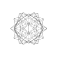 Wireframe Shape Compound of Five Octahedra - Thumbnail 12
