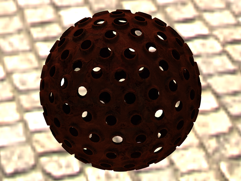 Wireframe Shape Geometric Spikes Ball