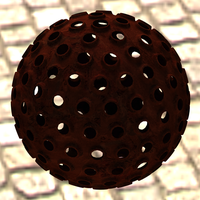 Wireframe Shape Geometric Spikes Ball - Thumbnail 1