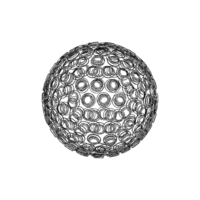 Wireframe Shape Geometric Spikes Ball - Thumbnail 5