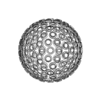 Wireframe Shape Geometric Spikes Ball - Thumbnail 7