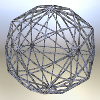 Wireframe Shape Disdyakis Triacontahedron - Thumbnail 1