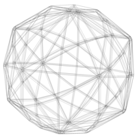 Wireframe Shape Disdyakis Triacontahedron - Thumbnail 3