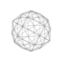 Wireframe Shape Disdyakis Triacontahedron - Thumbnail 11