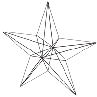 Small Wireframe Shape Geometric Star 3D Printing 545056