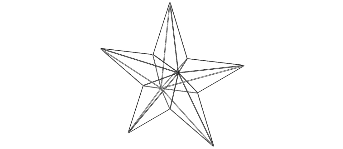 Wireframe Shape Geometric Star 3D Print 545058