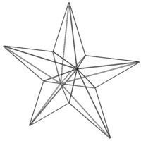 Wireframe Shape Geometric Star - Thumbnail 3
