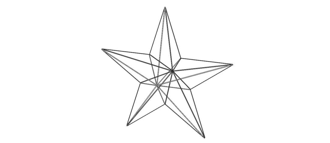 Wireframe Shape Geometric Star 3D Print 545059