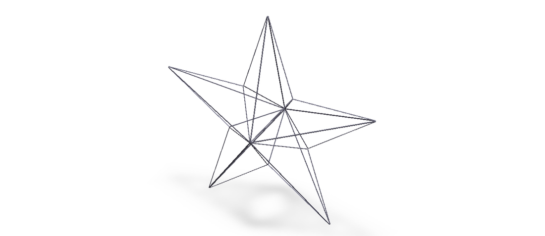 Wireframe Shape Geometric Star 3D Print 545060