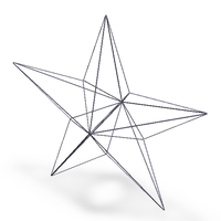 Wireframe Shape Geometric Star - Thumbnail 5
