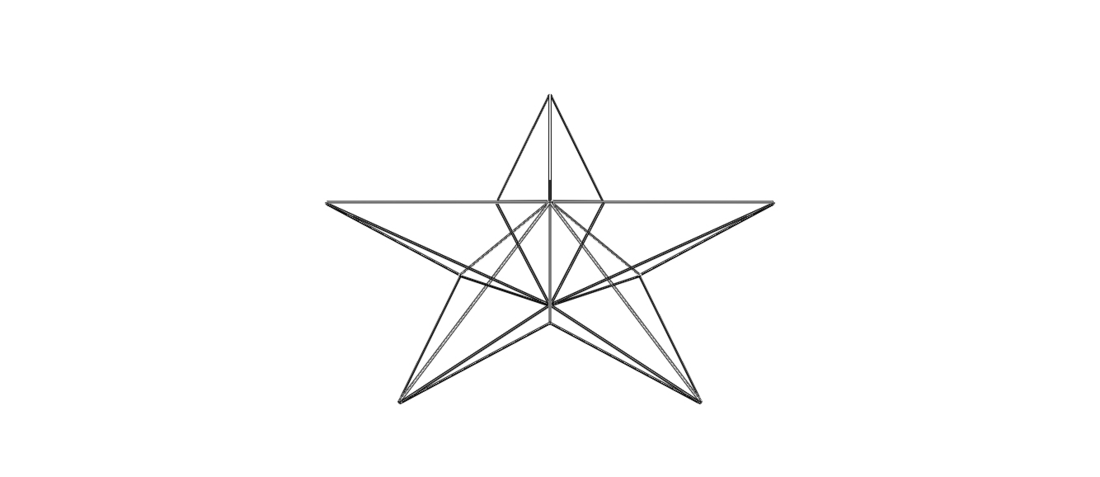 Wireframe Shape Geometric Star 3D Print 545063