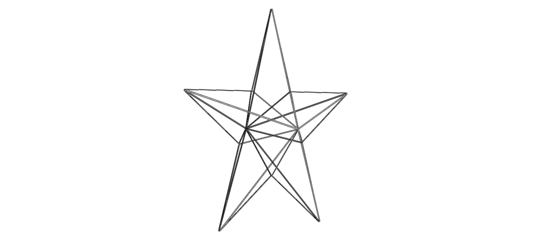 Wireframe Shape Geometric Star 3D Print 545065