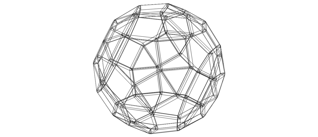 Wireframe Shape Rhombicosidodecahedron 3D Print 545093