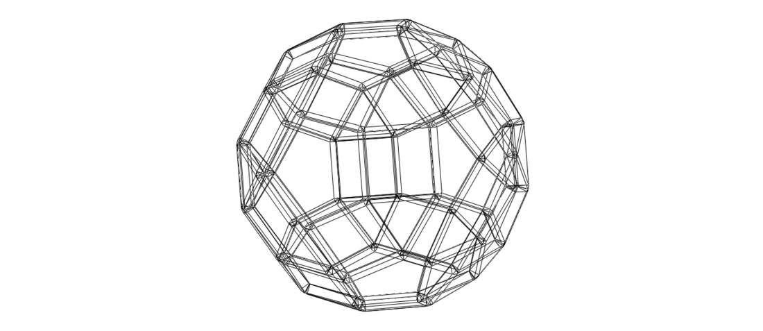 Wireframe Shape Rhombicosidodecahedron 3D Print 545095