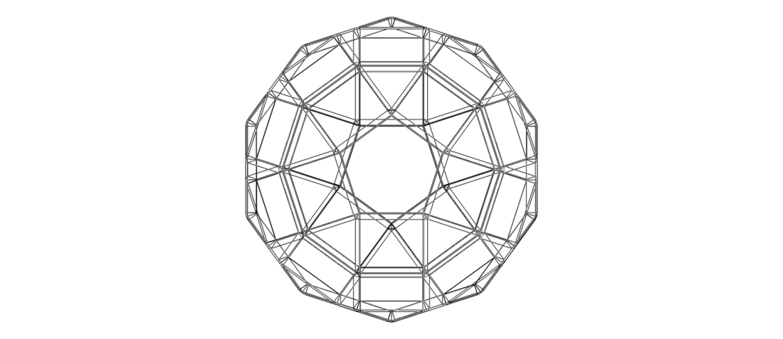 Wireframe Shape Rhombicosidodecahedron 3D Print 545096