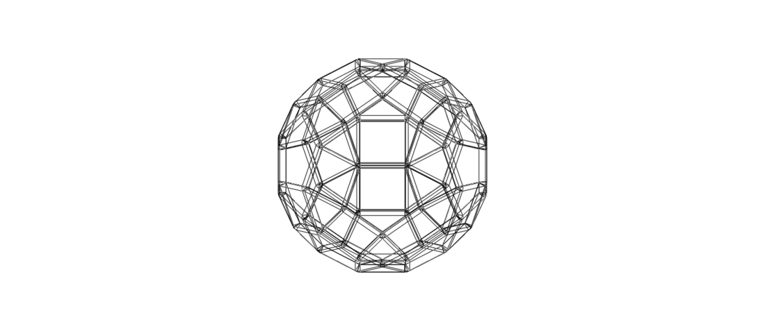 Wireframe Shape Rhombicosidodecahedron 3D Print 545097