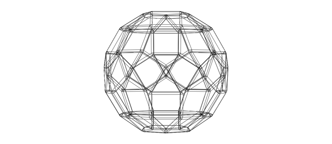 Wireframe Shape Rhombicosidodecahedron 3D Print 545098