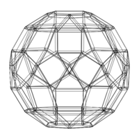 Wireframe Shape Rhombicosidodecahedron - Thumbnail 8