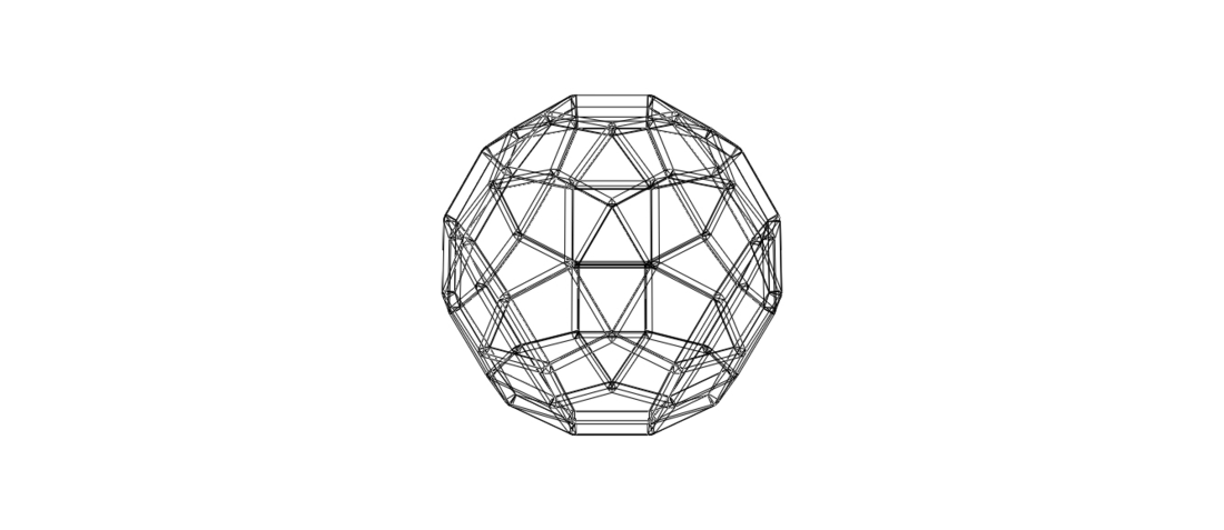 Wireframe Shape Rhombicosidodecahedron 3D Print 545099