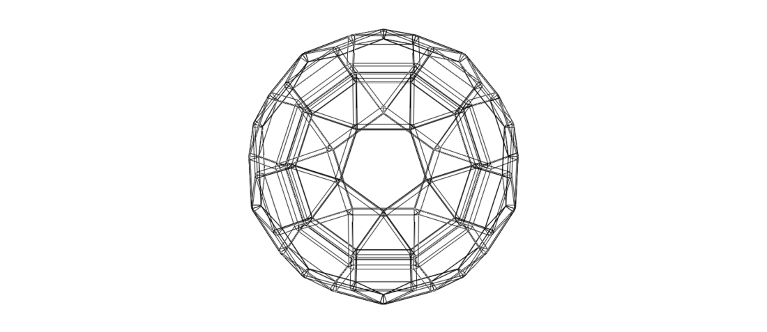 Wireframe Shape Rhombicosidodecahedron 3D Print 545100