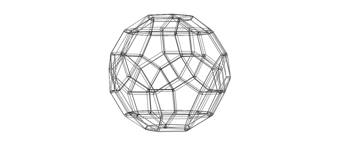 Wireframe Shape Rhombicosidodecahedron 3D Print 545101