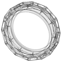 Wireframe Shape Geometric Ring - Thumbnail 3