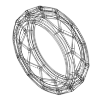 Wireframe Shape Geometric Ring - Thumbnail 4