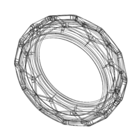 Wireframe Shape Geometric Ring - Thumbnail 5
