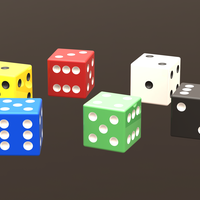 6 Sided Plastic Dice Set - Thumbnail 1