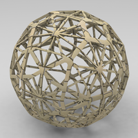 Wireframe Shape Geometric Faceted Sphere - Thumbnail 1