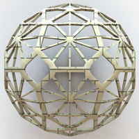 Wireframe Shape Geometric Faceted Sphere - Thumbnail 2